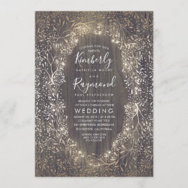 Gouden Baby's ademkrans | Rustiek land bruiloft Kaart