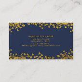 Gouden Baby's Breath Blauwe Elegante Bloem Visitekaartje (Achterkant)