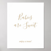Gouden baby's zijn zoete traktaties poster (Voorkant)