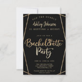 Gouden Bachelorette Party Uitnodigingen - Reissche (Voorkant)