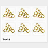 Gouden Badminton Sticker (Vel)