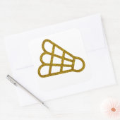 Gouden Badminton Sticker (Envelop)