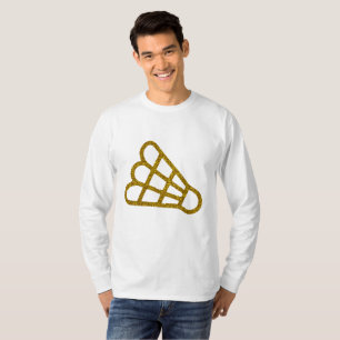 Gouden Badminton T-shirt met lange mouwen