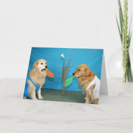 Gouden Badminton Verjaardag Kaart