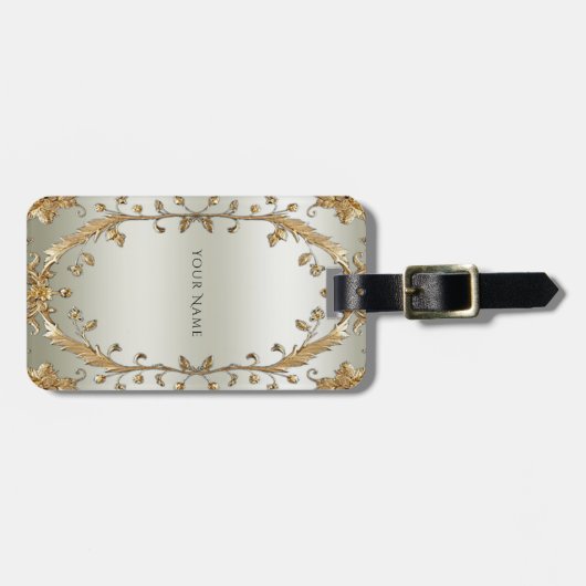 Gouden  Bagagelabel (Voorkant horizontaal)
