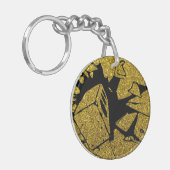 Gouden Baksteen Sleutelhanger (Voorkant Links)