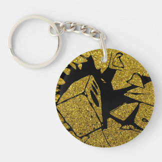 Gouden Baksteen Sleutelhanger