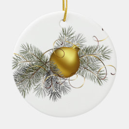 gouden bal keramisch ornament