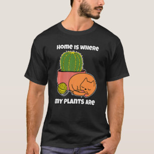 Gouden Bal Succulent En Slaperige Kat Thuis Mijn P T-shirt