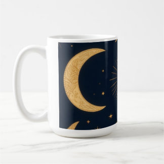 Gouden Balans, Zon & Maan Hemels Patroon Koffiemok