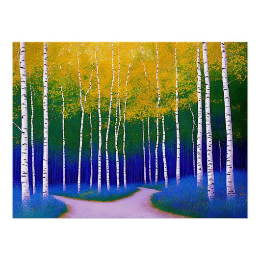 Gouden Baldakijn – Een Boslandschap       Perfect Poster (Voorkant)