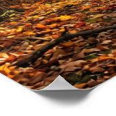 Gouden Baldakijn Herfstpad Aangepaste Naam Poster (Hoek)