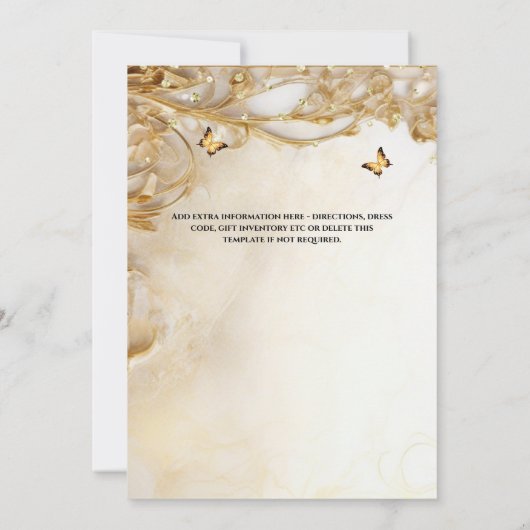 Gouden balgons roos bloemen bruid om bruid te zijn kaart (Achterkant)