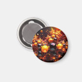 Gouden Ballen en Sterren Fractal Magneet (Voorkant / Achterkant)