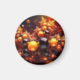 Gouden Ballen en Sterren Fractal Magneet