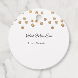 Gouden ballen glitter beste moeder ooit naam moede bedankjes labels