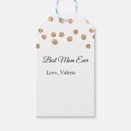 Gouden ballen glitter beste moeder ooit naam moede cadeaulabel