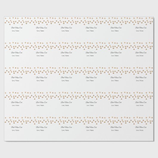 Gouden ballen glitter beste moeder ooit naam moede cadeaupapier (Vlak)