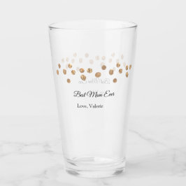 Gouden ballen glitter beste moeder ooit naam moede glas