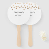 Gouden ballen glitter beste moeder ooit naam moede handwaaier (Voorkant en achterkant)