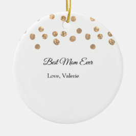 Gouden ballen glitter beste moeder ooit naam moede keramisch ornament