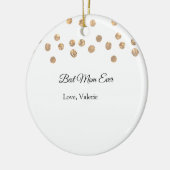 Gouden ballen glitter beste moeder ooit naam moede keramisch ornament (Links)