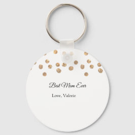 Gouden ballen glitter beste moeder ooit naam moede sleutelhanger