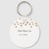 Gouden ballen glitter beste moeder ooit naam moede sleutelhanger (Achterkant)