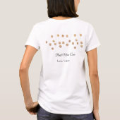 Gouden ballen glitter beste moeder ooit naam moede t-shirt (Achterkant)