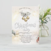 Gouden ballen presenteert Kerstbedrijf Kaart (Staand voorkant)