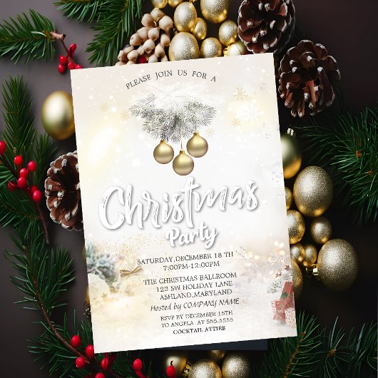 Gouden ballen presenteert Kerstbedrijf Kaart