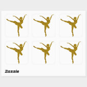 Gouden Ballerina Sticker (Vel)