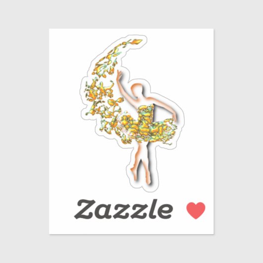 Gouden Ballerina Sticker (Vel)