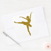 Gouden Ballerina Sticker (Envelop)