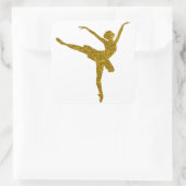 Gouden Ballerina Sticker (Tas)