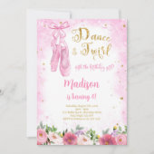 Gouden Ballerina uitnodiging (Voorkant)