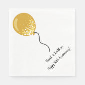 Gouden ballon 50e Jubileum feestservetten Servet (Voorkant)