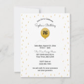 Gouden ballon & Confetti Elk nummer Verjaardag Kaart (Voorkant)