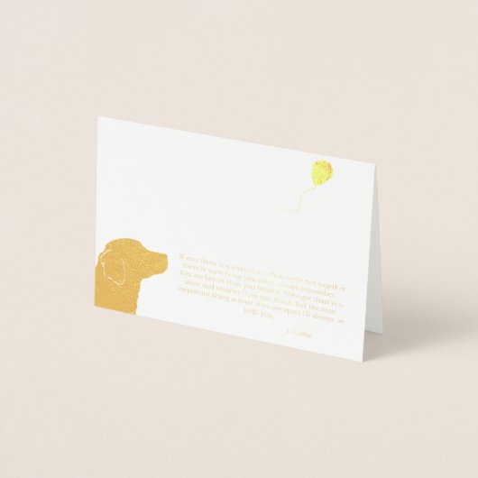 gouden ballon folie kaarten (Voorkant)