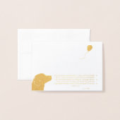 gouden ballon folie kaarten (Voorkant met envelop)