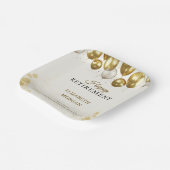 Gouden ballon Happy Retirement Papieren Bordje (Gebogen)