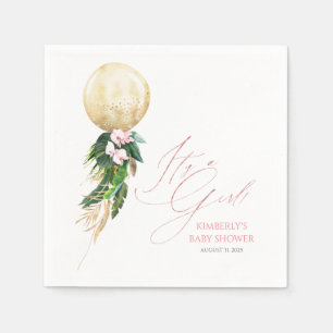 Gouden ballon Tropisch groen Garland Baby shower Servet