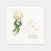 Gouden ballon Tropisch groen Garland Baby shower Servet (Voorkant)
