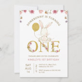 Gouden ballon Wildbloemen Sommige konijntje 1e ver Kaart (Voorkant)