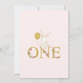 Gouden ballon Wildbloemen Sommige konijntje 1e ver Kaart (Achterkant)