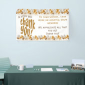 Gouden ballon zeer groot dank u waardering spandoek (Beurs)