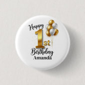 Gouden Ballonnen 1e Verjaardag Speldje (Voorkant)