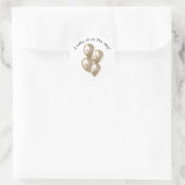 Gouden ballonnen Baby shower ronde Sticker (Tas)