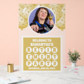 Gouden ballonnen foto Pensioen Welkom Frosted Acryl Bord (Huwelijk)