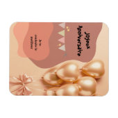 Gouden ballonnen met bewerkbare tekst magneet (Horizontaal)